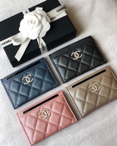 chanel card holdwr|Chanel small card holder price.